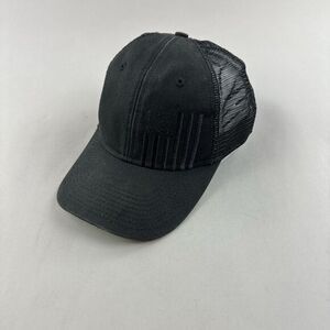 SnapBack Hat Cap Men Trucker Mesh Back Black Flag Logo Outdoor Casual Streetwear
